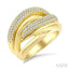 Aeris Gold Twisted Diamond Fashion Ring