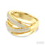 Aeris Gold Twisted Diamond Fashion Ring