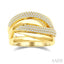 Aeris Gold Twisted Diamond Fashion Ring