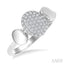 Pave-Set Oval Shape Diamond Fashion Ring