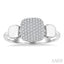 Pave-Set Cushion Shape Diamond Fashion Ring