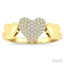 Pave-Set Heart Shape Diamond Fashion Ring