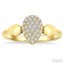 Pave-Set Pear Shape Diamond Fashion Ring
