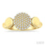 Pave-Set Round Shape Diamond Fashion Ring