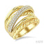 Bold Criss Cross Diamond Fashion Ring