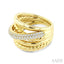 Aeris Gold Criss Cross Diamond Fashion Ring