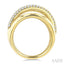 Bold Criss Cross Diamond Fashion Ring