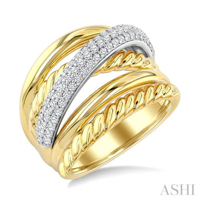 Criss Cross Bold Diamond Fashion Band