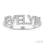 Block 'EVELYN' Diamond Name Ring