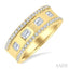 Bold Emerald Shape Diamond Fashion Band