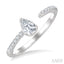 Pear Shape Diamond Fashion Open Ring