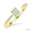 Emerald Shape Diamond Fashion Open Ring