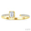 Emerald Shape Diamond Fashion Open Ring