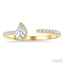 Pear Shape Diamond Fashion Open Ring