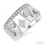 Mixed Shape Diamond Fashion Wide Band