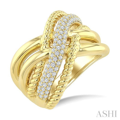 Bold Twisted Diamond Fashion Ring