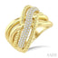 Aeris Gold Twisted Diamond Fashion Ring