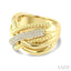 Aeris Gold Twisted Diamond Fashion Ring