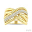 Aeris Gold Twisted Diamond Fashion Ring