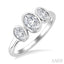 Oval Shape 3 Stone Diamond Fashion Ring