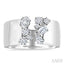 Bold Mixed Shape Diamond Fashion Open Band