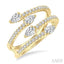 Pear Shape Diamond Fashion Open Ring