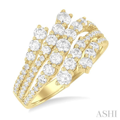 Bypass Diamond Fashion Ring