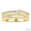 Bead Bijoux Marquise Shape Three Row Diamond Band