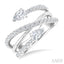 Pear Shape 2 Stone East-West Diamond Fashion Open Ring