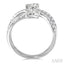 Pear Shape 2 Stone East-West Diamond Fashion Open Ring