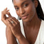 Pear Shape 2 Stone East-West Diamond Fashion Open Ring