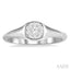 Cushion Shape Lovebright Essential Diamond Signet Ring