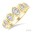 Oval Shape 7 Stone Bezel Set Diamond Band