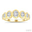Oval Shape 7 Stone Bezel Set Diamond Band