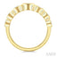 Oval Shape 7 Stone Bezel Set Diamond Band