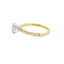 Round Diamond Straight Band Engagement Ring