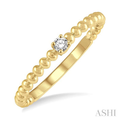 Stackable Bead Petite Diamond Fashion Ring