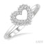 Stackable Bead Bijoux Heart Shape Petite Diamond Fashion Ring