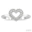 Stackable Bead Bijoux Heart Shape Petite Diamond Fashion Ring