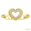 Stackable Heart Shape Petite Diamond Fashion Ring