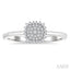 Cushion Shape Petite Cluster Diamond Fashion Ring