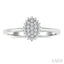 Oval Shape Petite Cluster Diamond Fashion Ring