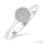 Round Shape Petite Cluster Diamond Fashion Ring