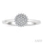 Round Shape Petite Cluster Diamond Fashion Ring