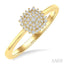Cushion Shape Petite Cluster Diamond Fashion Ring