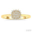 Cushion Shape Petite Cluster Diamond Fashion Ring