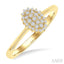Oval Shape Petite Cluster Diamond Fashion Ring