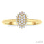 Oval Shape Petite Cluster Diamond Fashion Ring