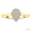 Pear Shape Petite Cluster Diamond Fashion Ring