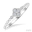 Bead Clover Petite Diamond Fashion Ring